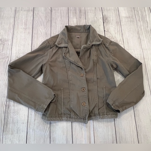NAFNAF big girls Olive Green Jacket/size L - Picture 8 of 9